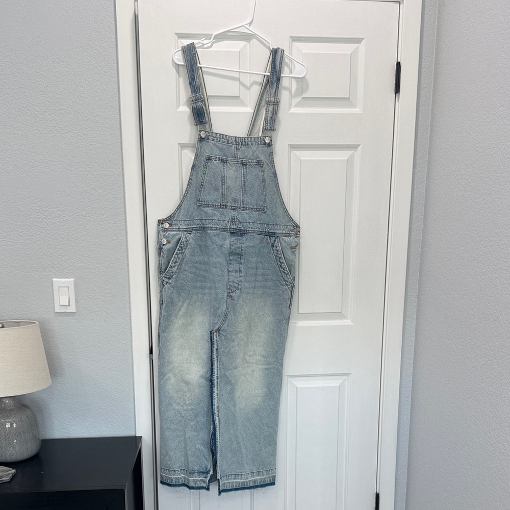 Free People Denim overall dress Large